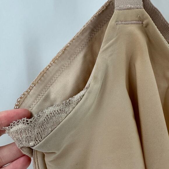 Wacoal Tan Scallop Lace Trim Ultimate Side Smoother Underwire Bra Size 40DDD - Picture 7 of 9